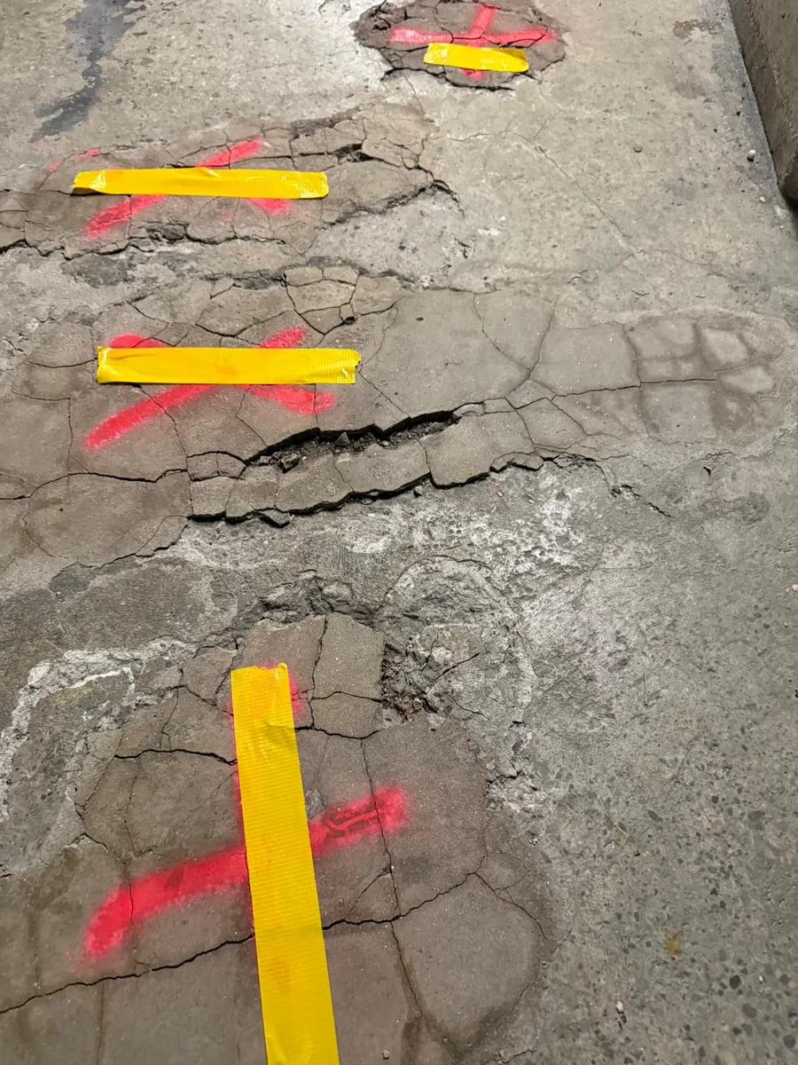 Béton dégradé : zones à traiter repérées